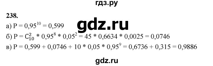 ГДЗ по математике 10 класс Бунимович  Базовый и углубленный уровень §13 / упражнение - 238, Решебник